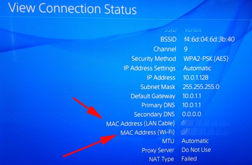 How to locate MAC address PlayStation 4 (PS4) – support.apu.edu